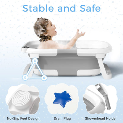 Foldable Baby Bath Tub Frog