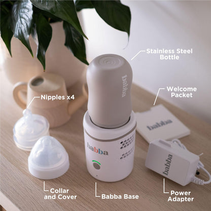 Babba Baby Bottle Cooler & Warmer for Night Feeds – Portable & App-Control
