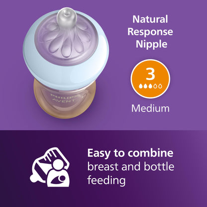 Philips Avent PPSU Natural Baby Bottles with Medium Flow Nipples (Flow 3)