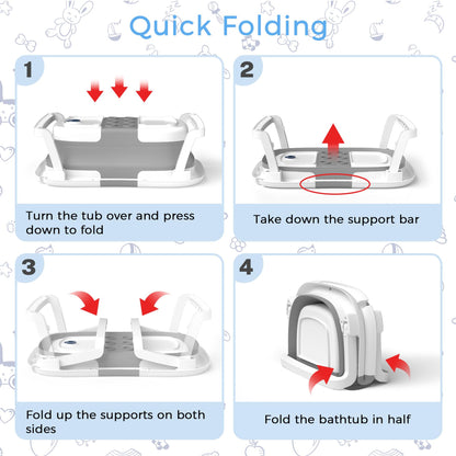 Foldable Baby Bath Tub Frog