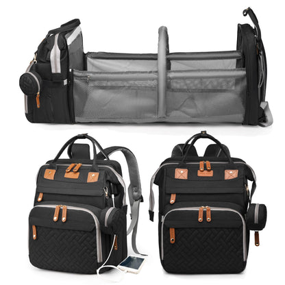 Jeryswet Diaper Bag with Changing Station, Diaper Bag Backpack