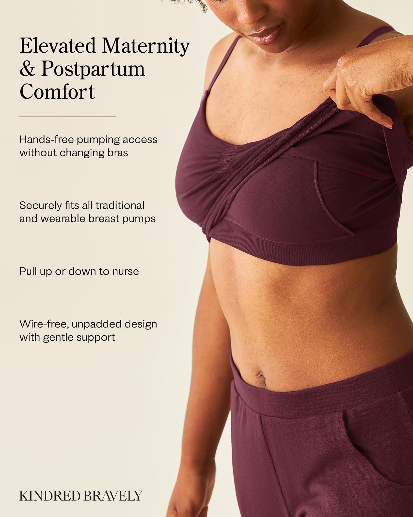 Kindred Bravely Sublime Hands Free Pumping Lounge & Sleep Bra, Nursing Bra