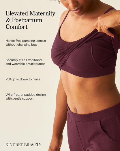 Kindred Bravely Sublime Hands Free Pumping Lounge & Sleep Bra, Nursing Bra