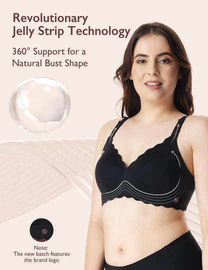 Momcozy Nursing Bras for Breastfeeding, Jelly Strip Support Maternity Bra