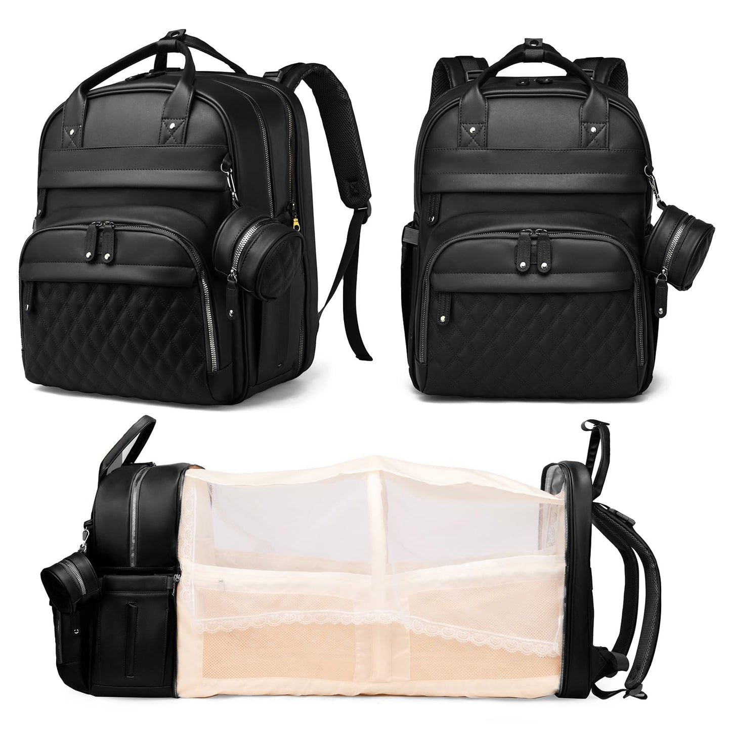 Astro alan Baby Diaper Bags with Changing Station, Waterproof Diaper Bag Backpack for Moms Dads