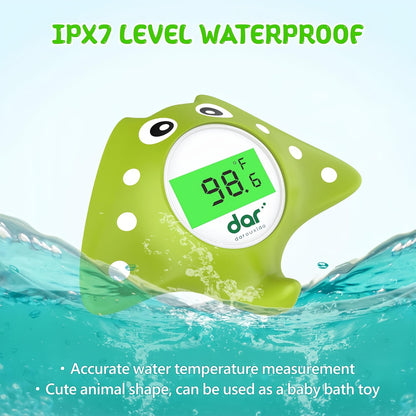 Baby Bath Thermometer, Digital Water Temperature Thermometers with 3 Color Backlit and Temperature Warning, Safety Bath Tube Thermometers Floating Toy for Infant, Toddler