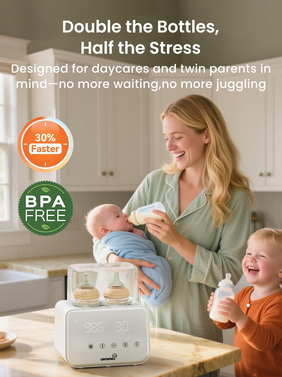 W3 Double Bottle Warmer for Baby