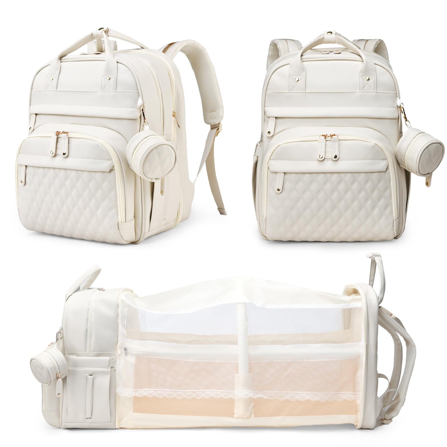 Astro alan Baby Diaper Bags with Changing Station, Waterproof Diaper Bag Backpack for Moms Dads