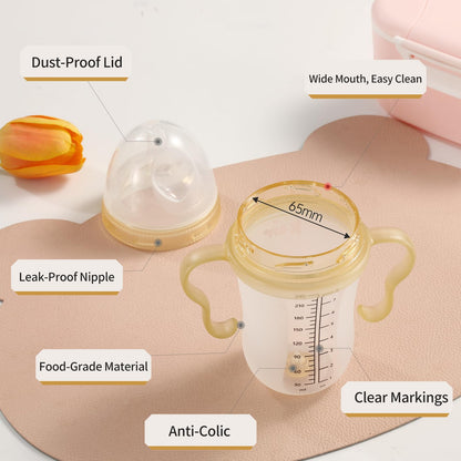 Kair Silicone Anti-Colic Baby Bottle Set Natural Feeding – 8oz/240ml