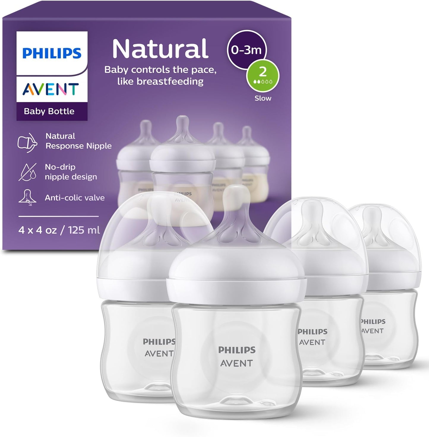Philips AVENT Natural Baby Bottle with Natural Response Nipple