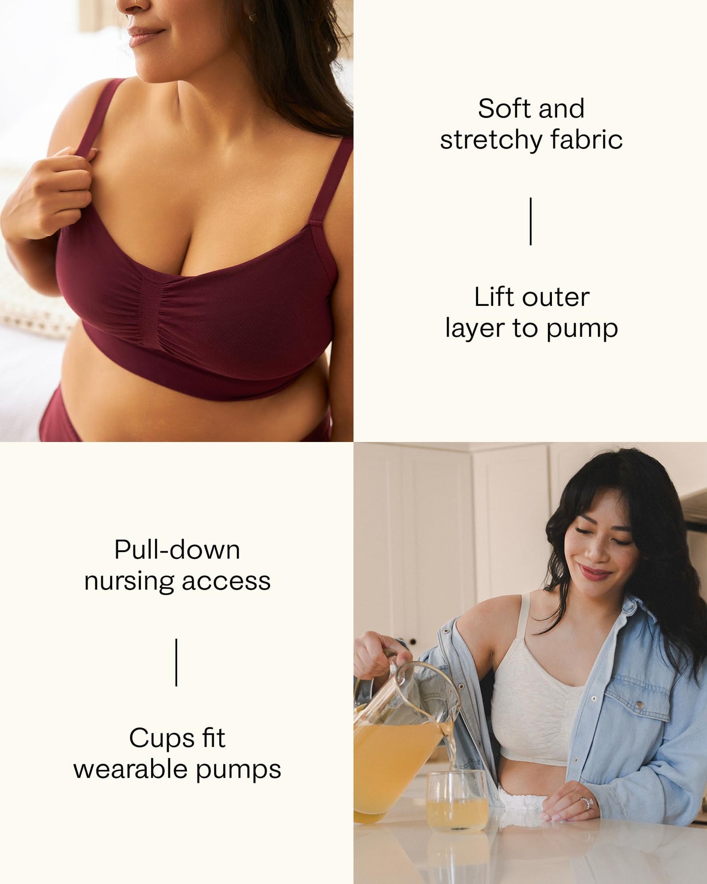 Kindred Bravely Sublime Hands Free Pumping Lounge & Sleep Bra, Nursing Bra