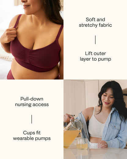 Kindred Bravely Sublime Hands Free Pumping Lounge & Sleep Bra, Nursing Bra