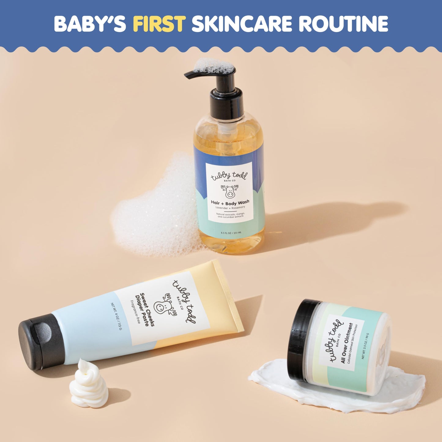 Tubby Todd Baby Bath and Skincare Kit, The Bundle Gift Set