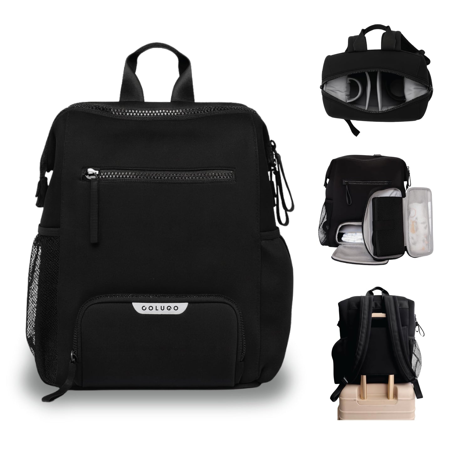 Colugo Neoprene Parent Diaper Backpack With Changing Pad & Pouches