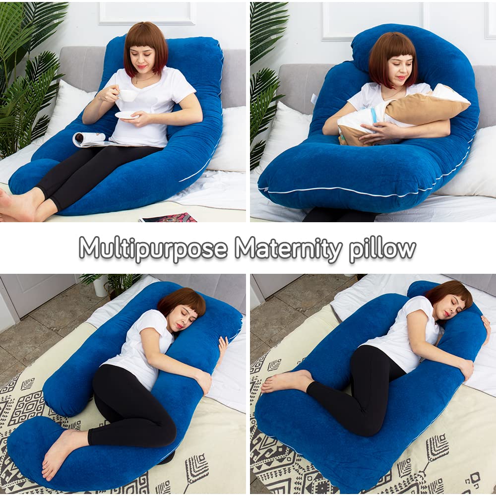 AMCATON 60 Inch Pregnancy Pillow for Sleeping, Extra Large U Shaped Body Pillow, Maternity Pillow for Pregnant Women