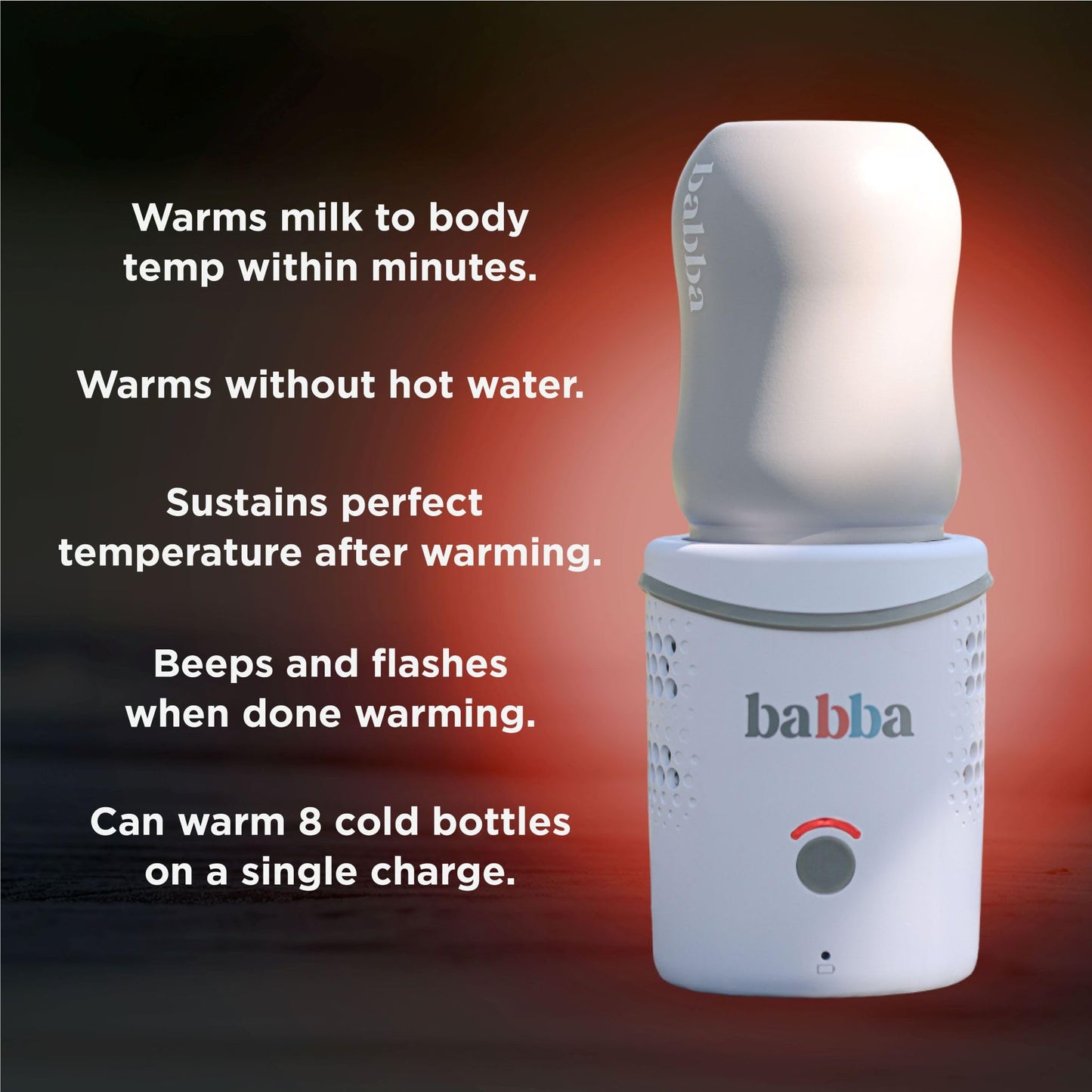 Babba Baby Bottle Cooler & Warmer for Night Feeds – Portable & App-Control