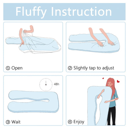 QUEEN ROSE Pregnancy Pillow, U Shaped Full Body Pillows for Sleeping Support, Maternity Pillow for Pregnant Women