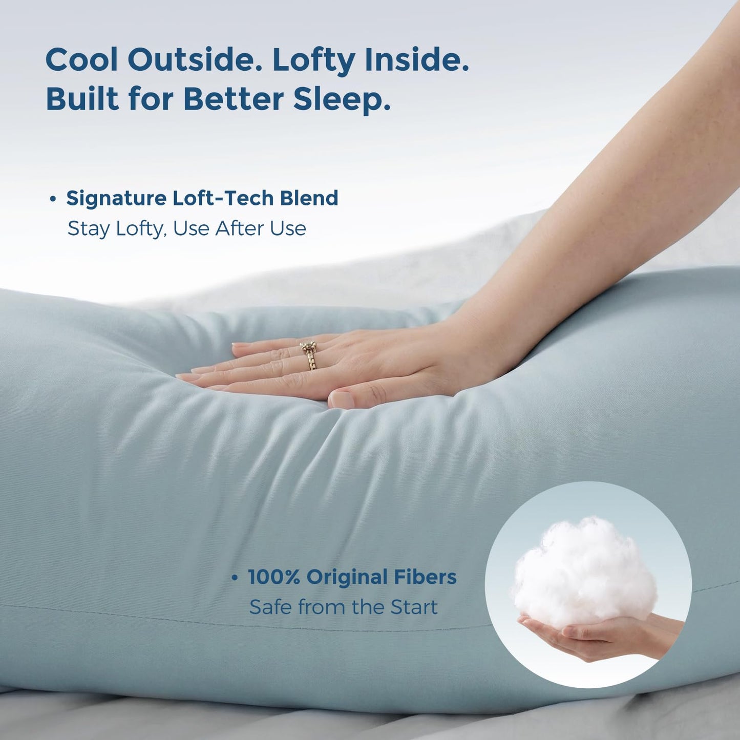 Momcozy Pregnancy Pillows, U Shaped Full Body Maternity Pillow with Removable Cover - Support for Back, Legs, Belly, Hips for Pregnant Women, 57 Inch Pregnancy Pillows for Sleeping