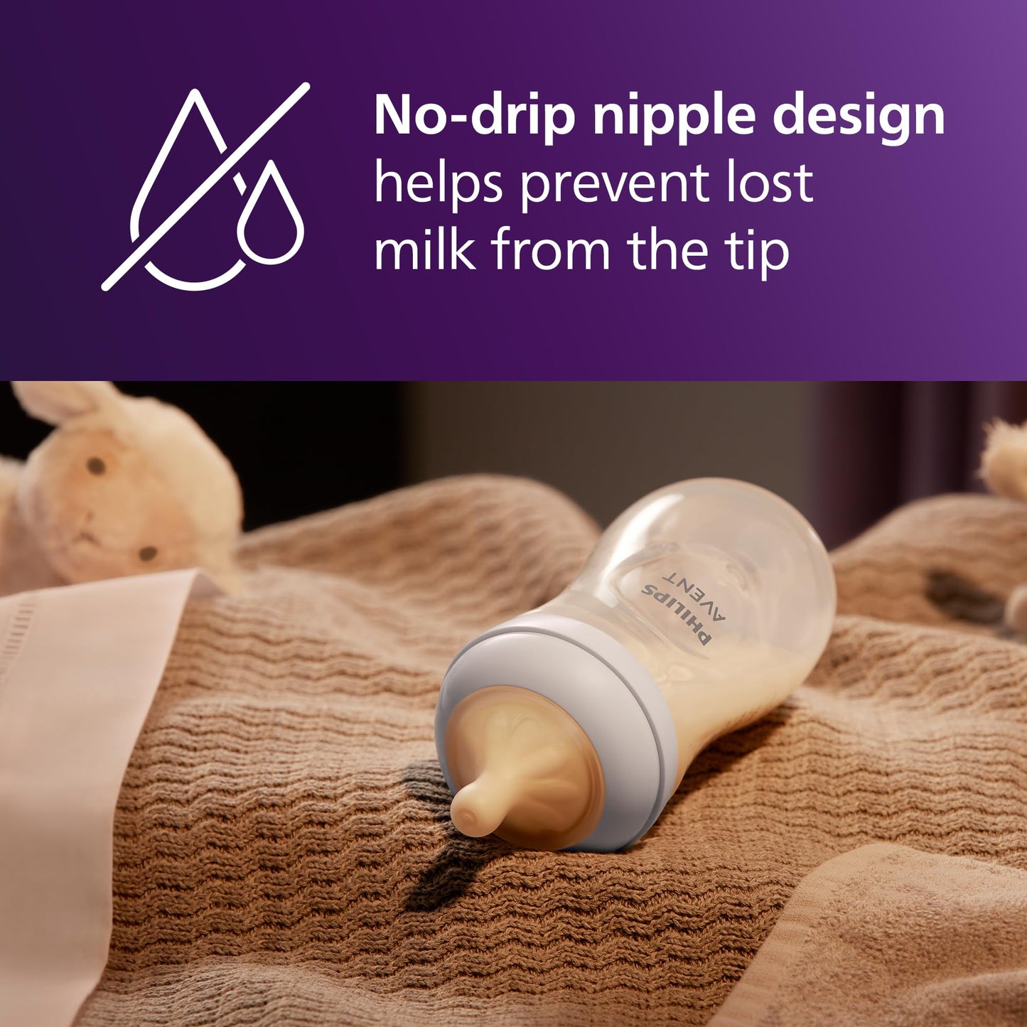 Philips Avent PPSU Natural Baby Bottles with Medium Flow Nipples (Flow 3)