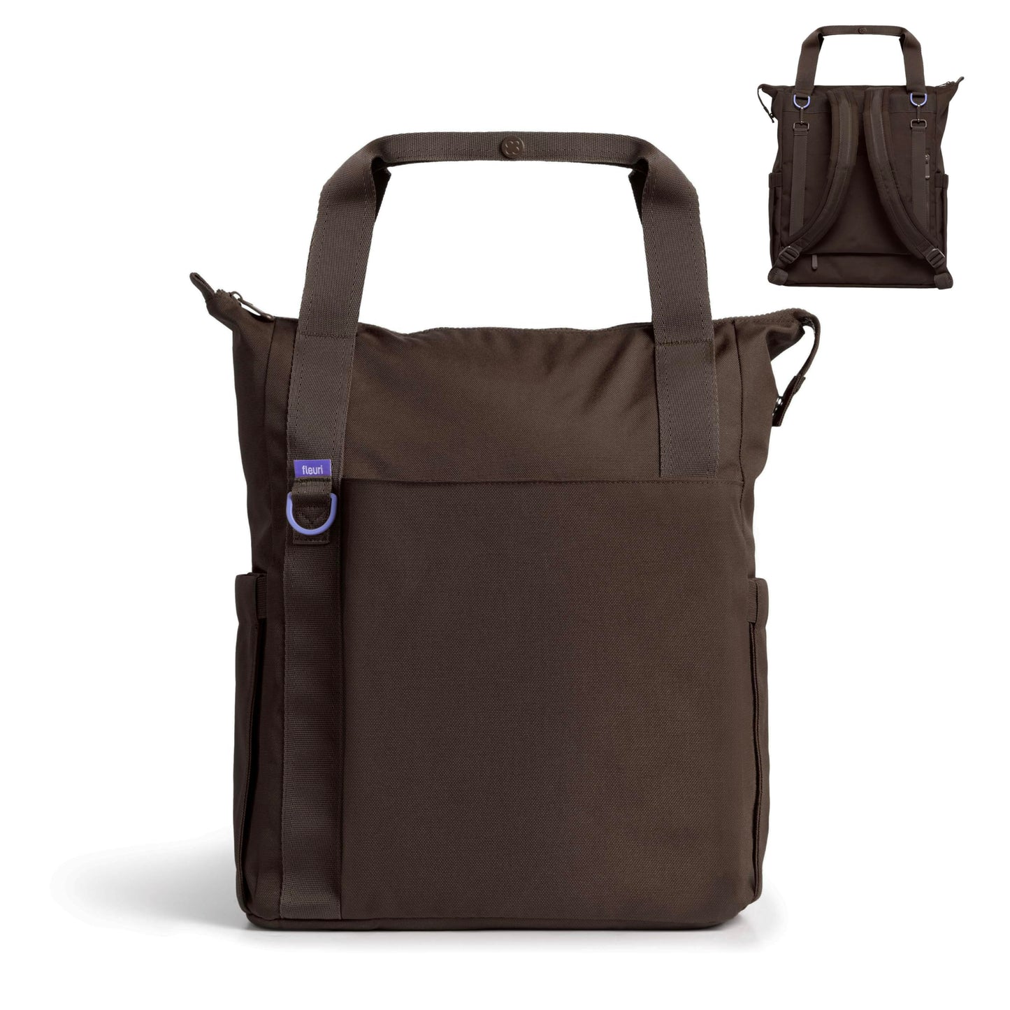 Ubbi Fleuri Anywhere Stroller Organizer, Features Front Zippered Pocket, 2 Cup Holders, Mesh Bag, Fits Most Strollers