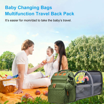 Jeryswet Diaper Bag with Changing Station, Diaper Bag Backpack
