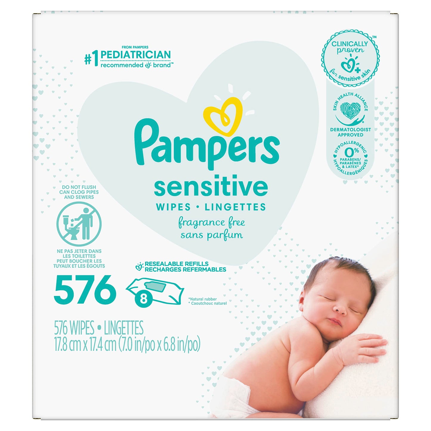 Pampers Baby Wipes Sensitive Perfume Free Pop-Top Packs