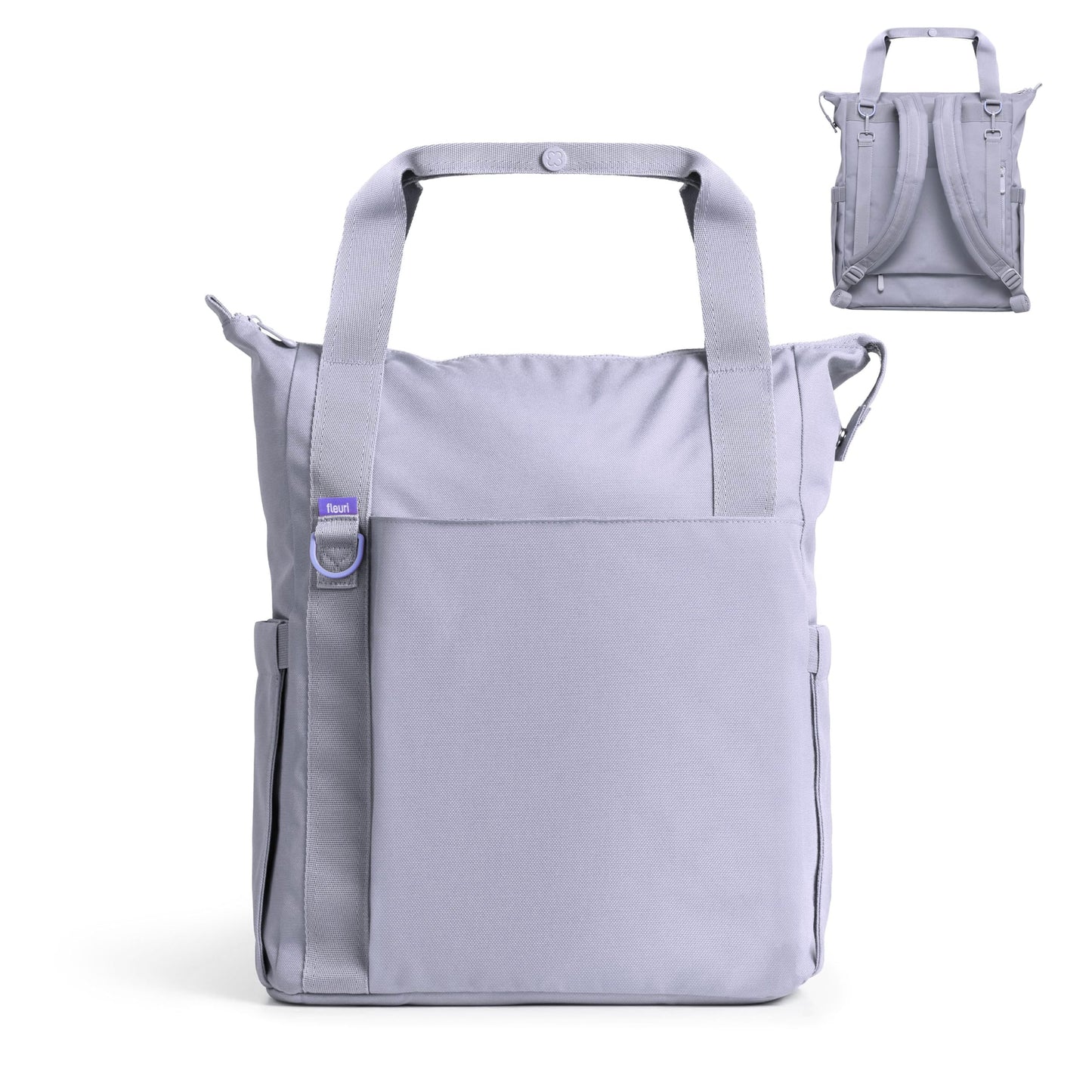 Ubbi Fleuri Anywhere Stroller Organizer, Features Front Zippered Pocket, 2 Cup Holders, Mesh Bag, Fits Most Strollers