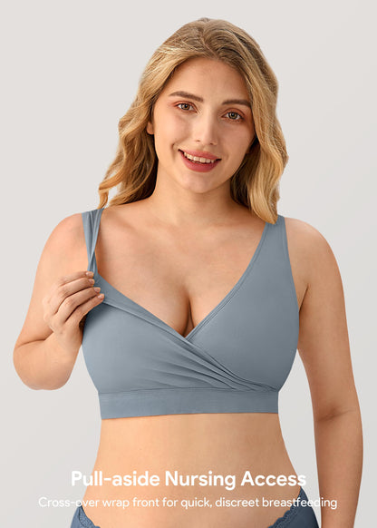 HBselect Maternity Nursing Sleep Bra for Breastfeeding Wireless Bralette