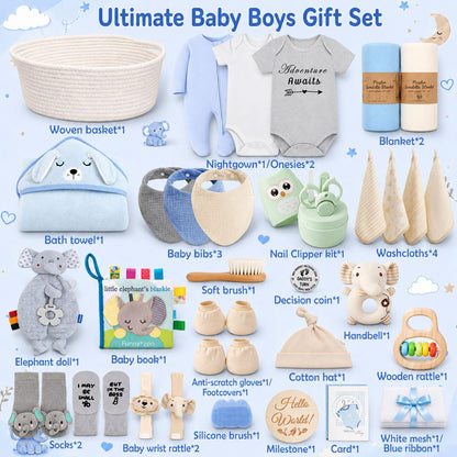 Ultimate Baby Shower Gifts for Girls, Newborn Essentials Must Haves,Large Baby Girl Gift Basket Set Essential Stuff,Gender Reveal Gifts,Rattle Swaddle,Pink,Baby Registry Search,Diaper Caddy Organizer