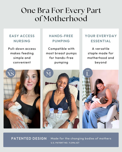 Larken Hands Free Pumping Bra for Breastfeeding | Breast Pump - Maternity Bras for Pregnancy, Pumping & Nursing Bra in One