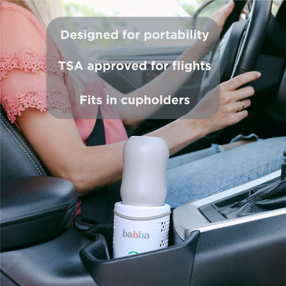 Babba Baby Bottle Cooler & Warmer for Night Feeds – Portable & App-Control