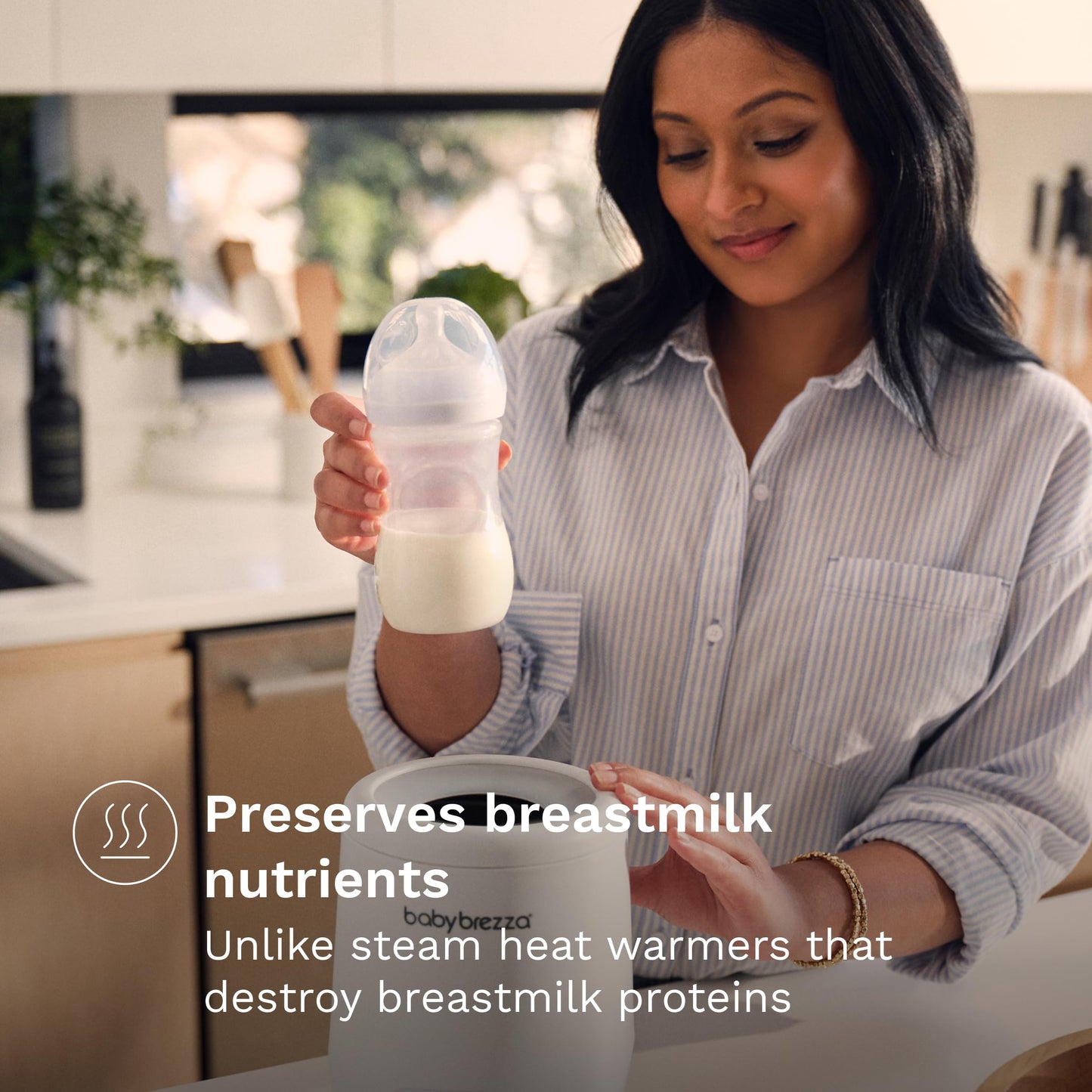 Baby Brezza AirSwirl Waterless Baby Bottle Warmer for Breastmilk + Formula
