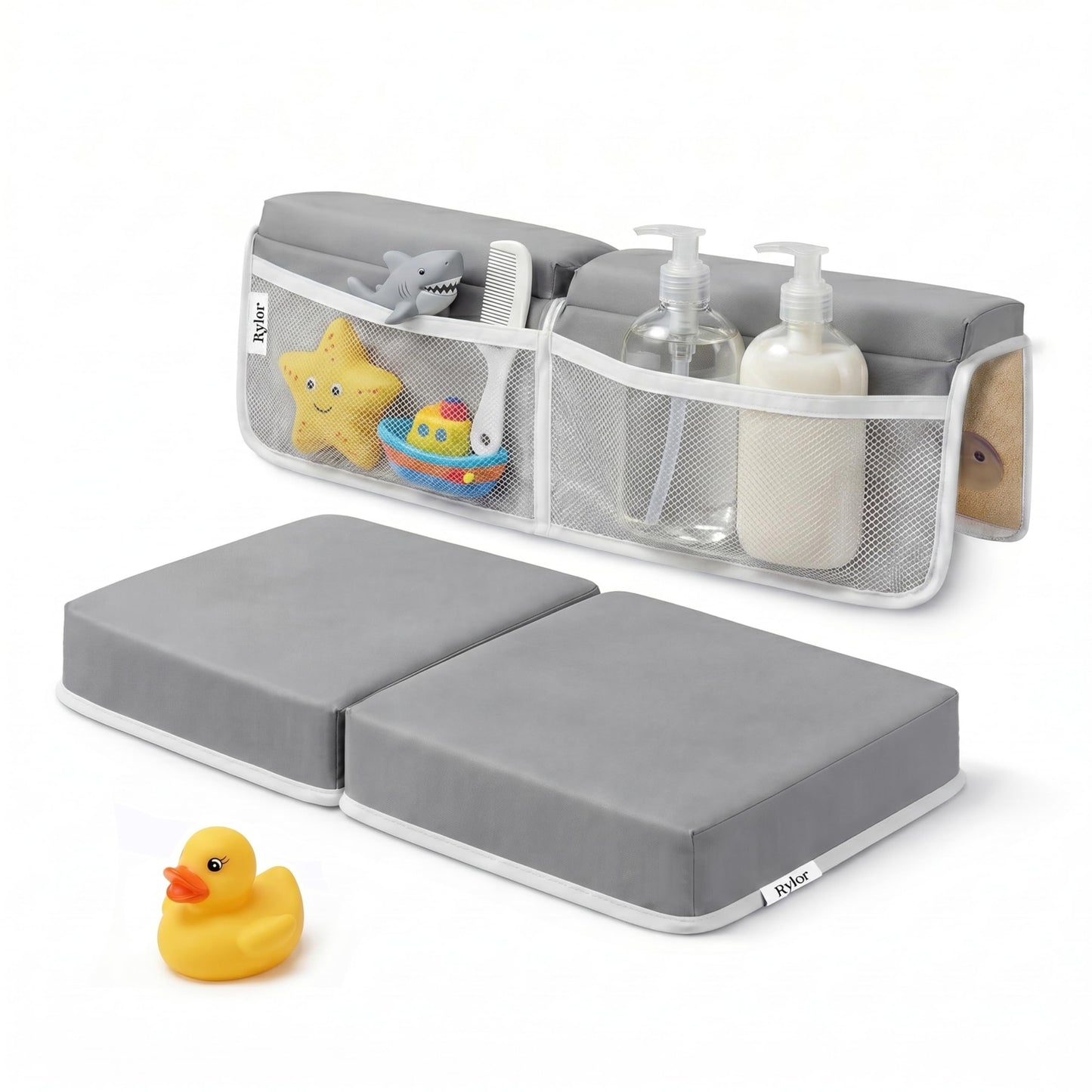 Rylor Baby Bath Kneeler & Elbow Rest Pad - Extra Thick Foam Cushion for Bathing Infants & Toddlers - Non-Slip, Comfortable Support
