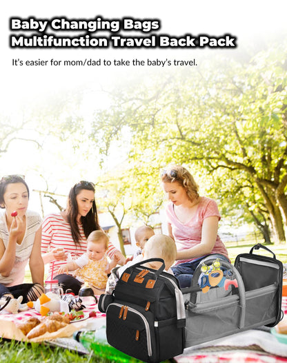 Astro alan Baby Diaper Bags with Changing Station, Waterproof Diaper Bag Backpack for Moms Dads