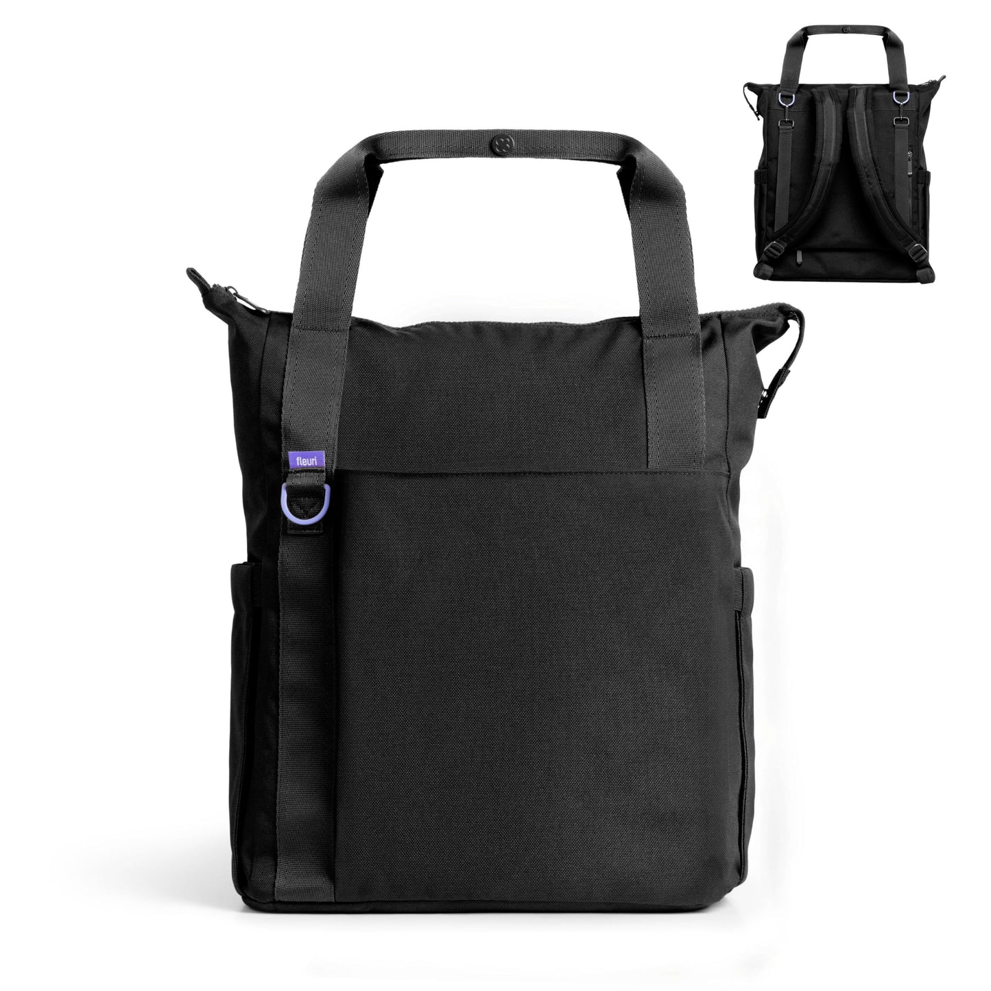 Ubbi Fleuri Anywhere Stroller Organizer, Features Front Zippered Pocket, 2 Cup Holders, Mesh Bag, Fits Most Strollers