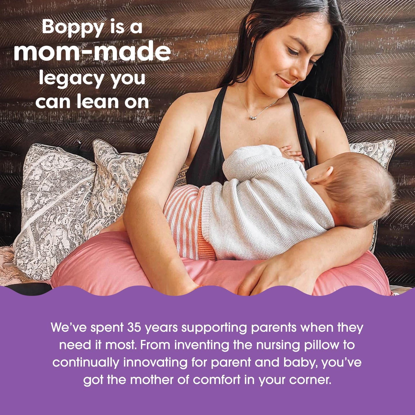 Boppy Cuddle Pregnancy Pillow - Compact Ergonomic Maternity Pillow, Versatile Support, Great Side Sleeper Pillow, Washable, with Cooling Rayon Cover