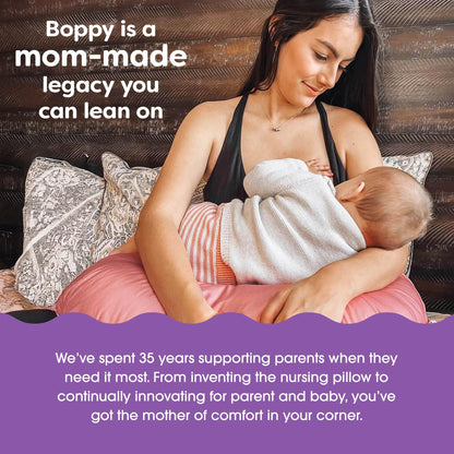 Boppy Cuddle Pregnancy Pillow - Compact Ergonomic Maternity Pillow, Versatile Support, Great Side Sleeper Pillow, Washable, with Cooling Rayon Cover