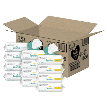 Pampers Baby Wipes Sensitive Perfume Free Pop-Top Packs